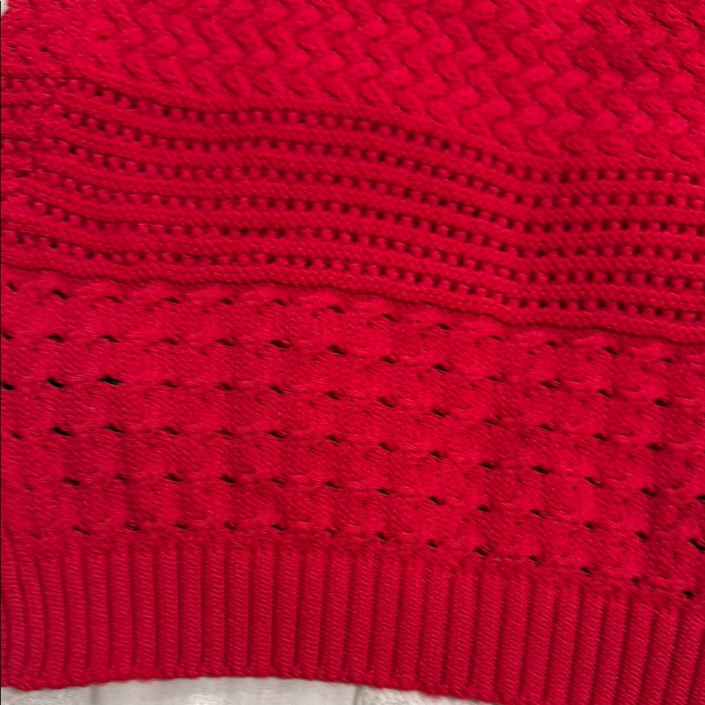 Astr Red Ribbed Crop Tank Top like new. Size small - Picture 7 of 8